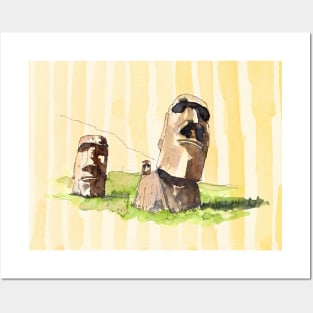 Moai Statues Posters and Art